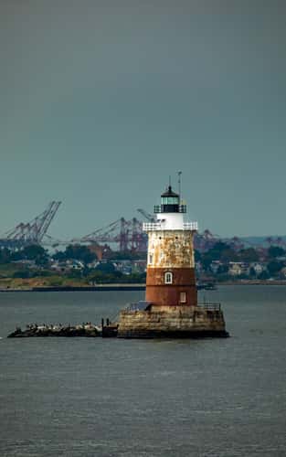 Romer Shoal Light Lower Manhattan to Staten Island, New York