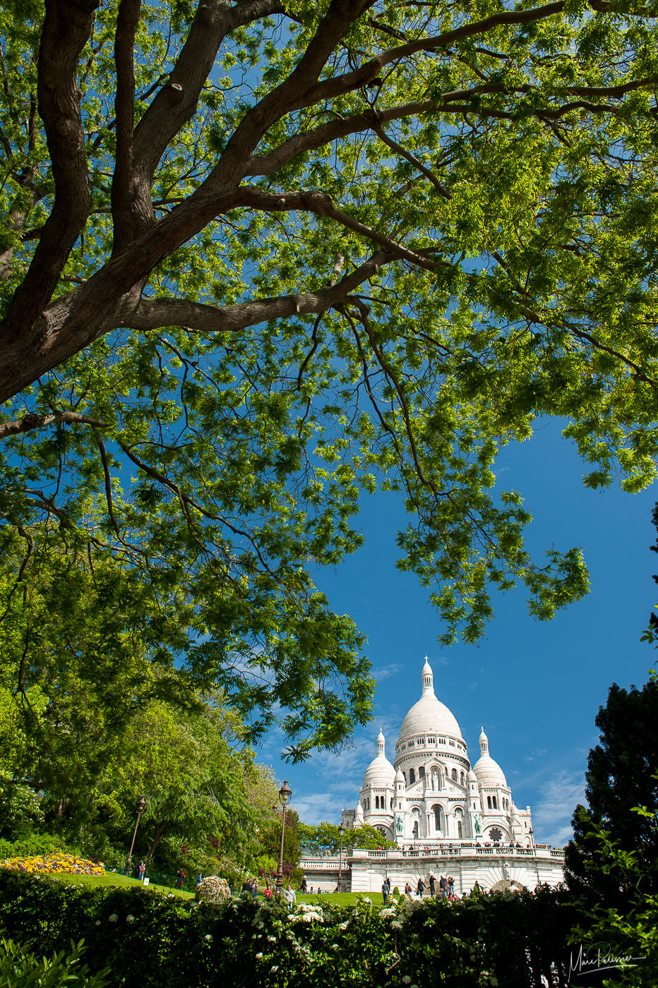 Sacre Coeur with Carrousel de Saint Pierre, France
