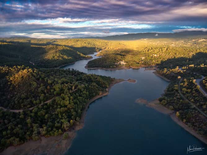 Saint Cassien lake aerial