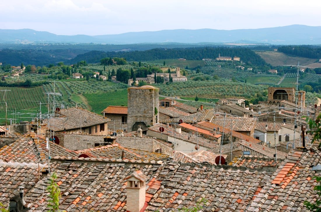 San Gimignano rooftops, Italy