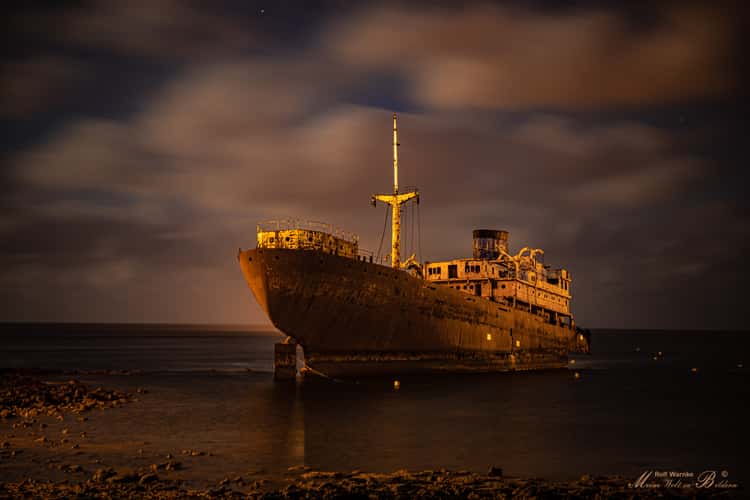 Telamon shipwreck, Arricife,Lanzarote,Spain