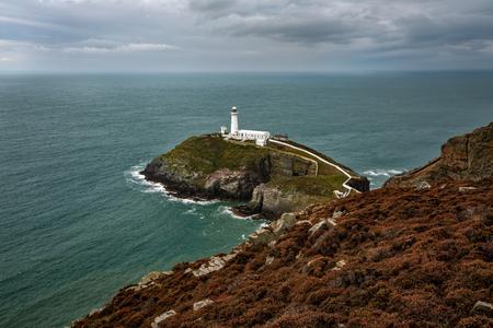 South Stack Lighthouse from Elin's Tower, Wales