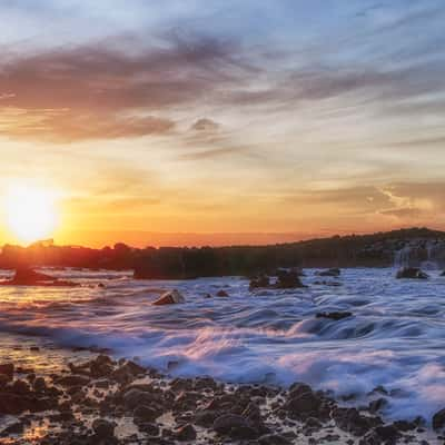 Sunrise at 'Karang Beurem' Sawarna Beach, Indonesia