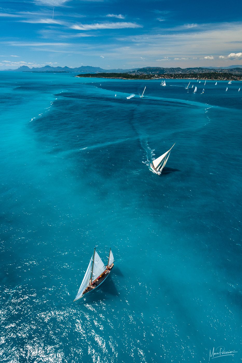 The Antibes bay, France