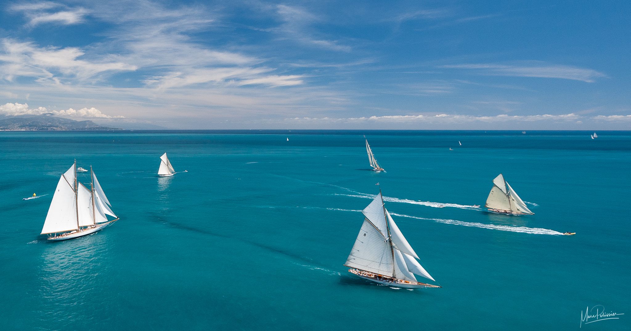 The Antibes bay, France