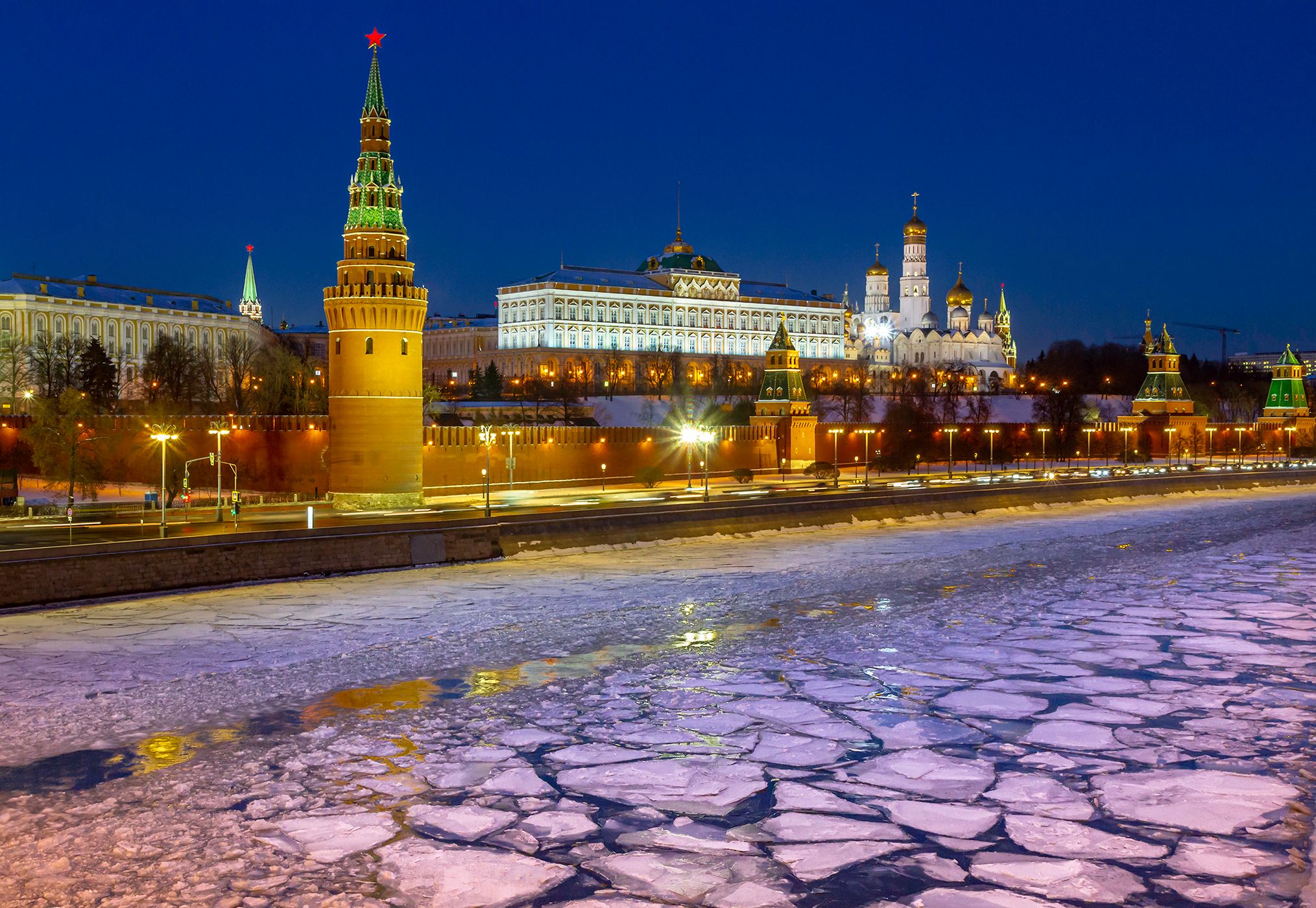 The Kremlin and Moskva River, Russian Federation