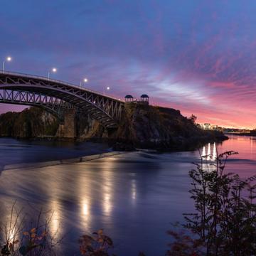 The Reversing Falls Bridge sunrise, Saint John, NB, Canada
