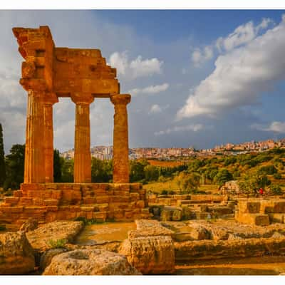 The Temple of Castor and Pollux (Dioscuri), Italy