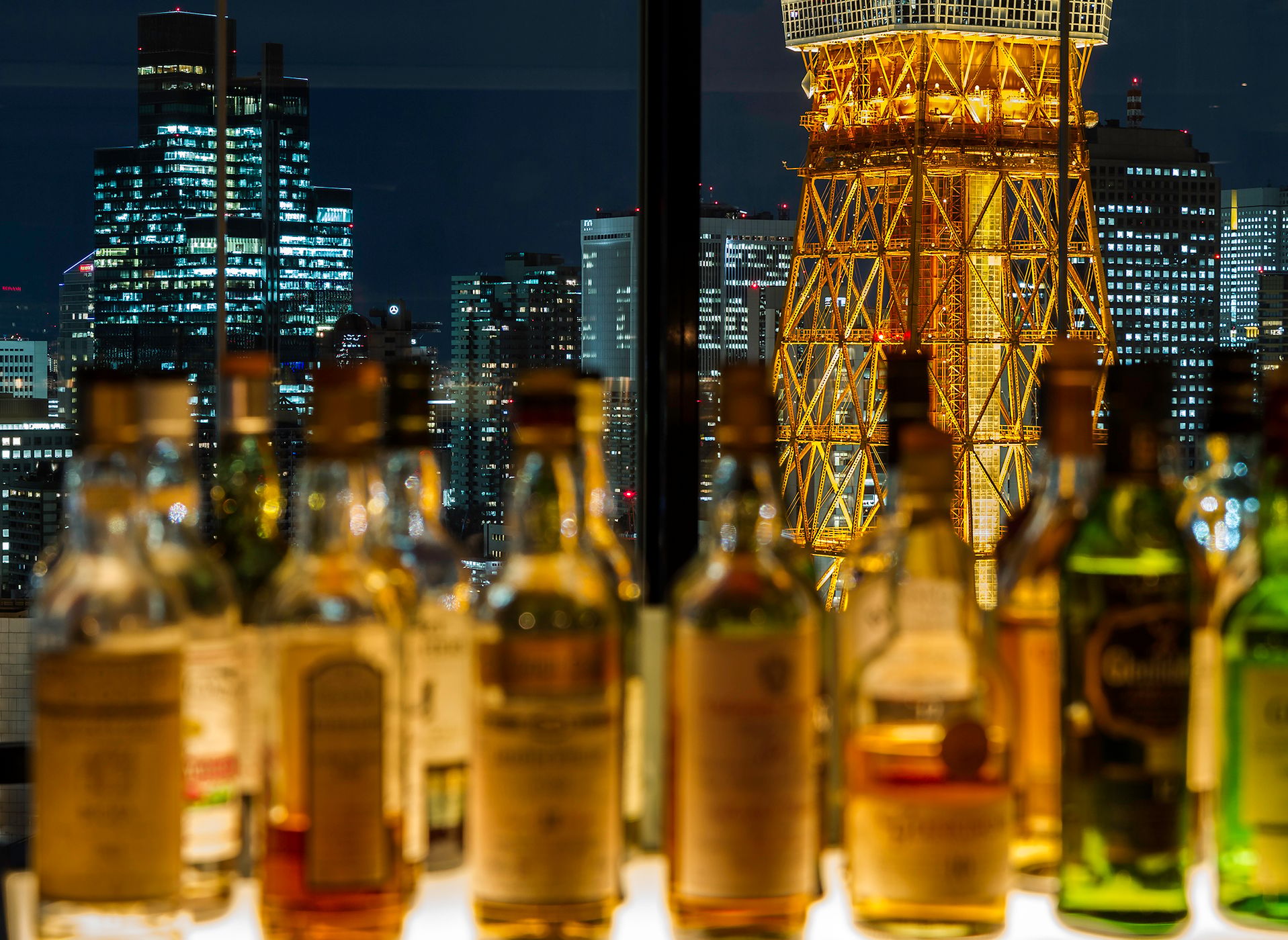 Tokyo Tower from a high rise hotel, Japan
