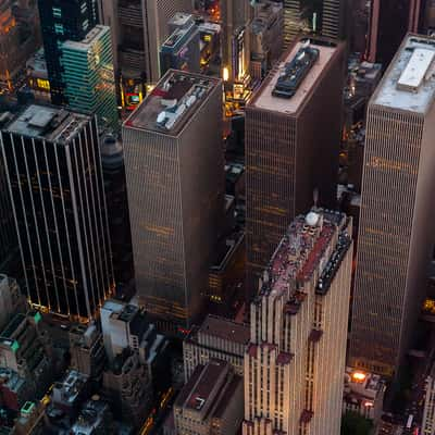 Top of the rock aerial, USA