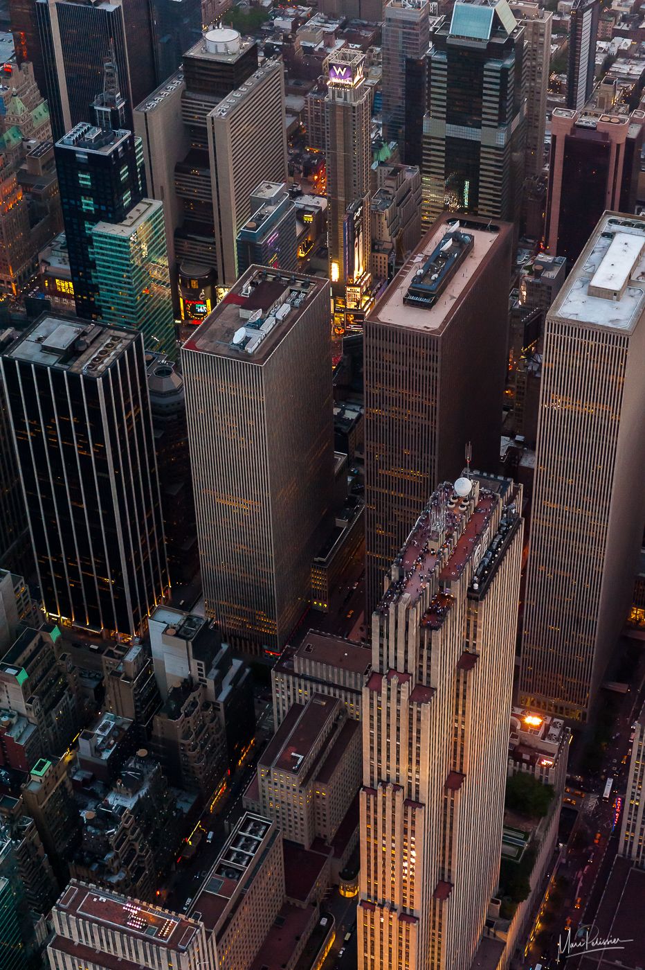 Top of the rock aerial, USA