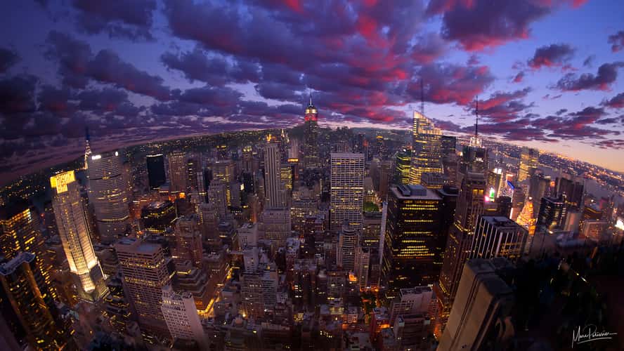 View from “Top of the Rock“, New York City