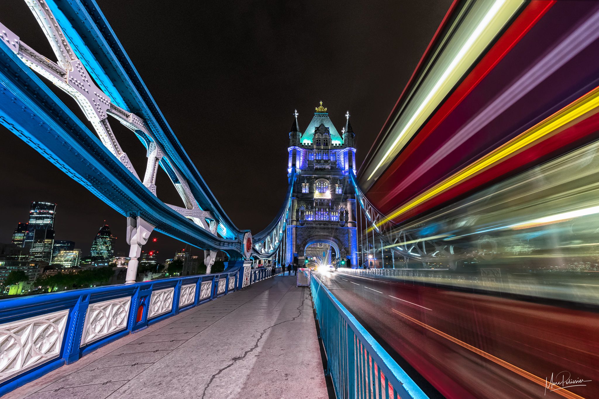 Traffic on the Tower Bridge, London, United Kingdom