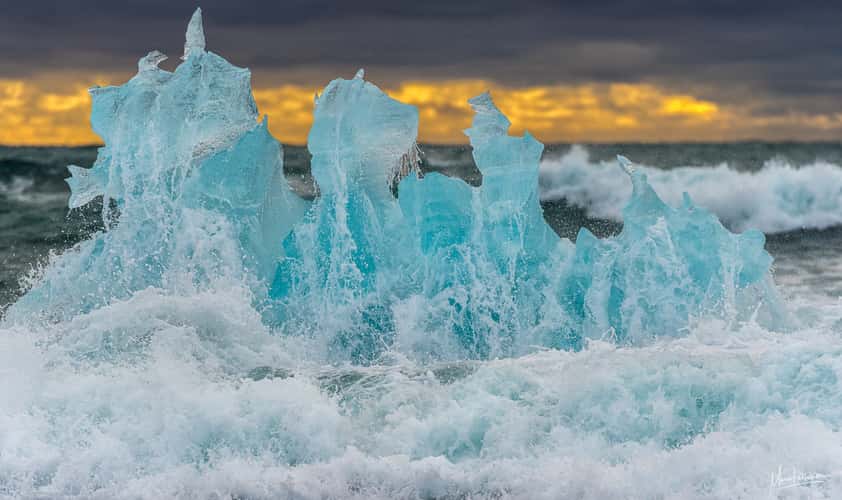 Turtle Iceberg on the beach