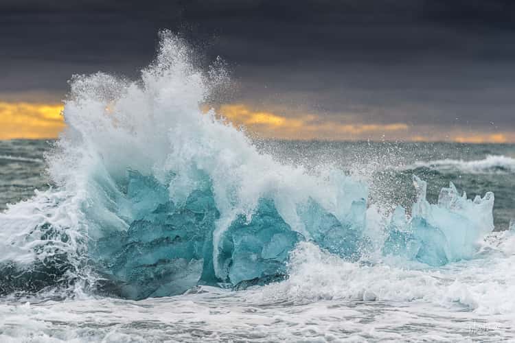 Turtle Iceberg on the beach
