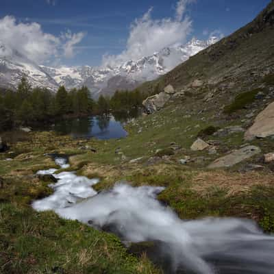 View from Grinjisee to the Matterhorn, Switzerland