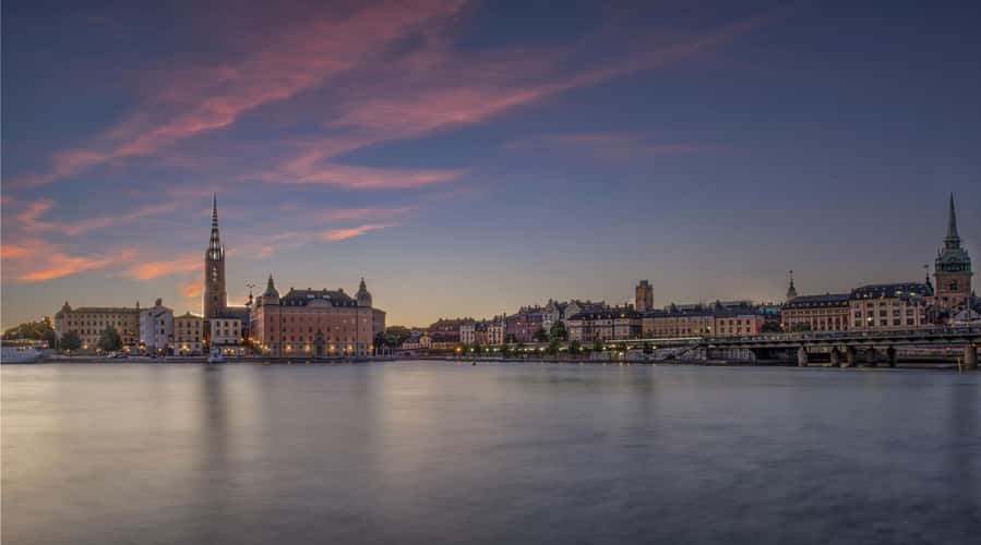 View to Gamla stan with Riddarholmen Church, Stockholm