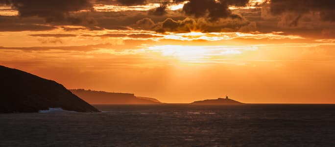 Îlot Saint-Michel, golden light before sunset