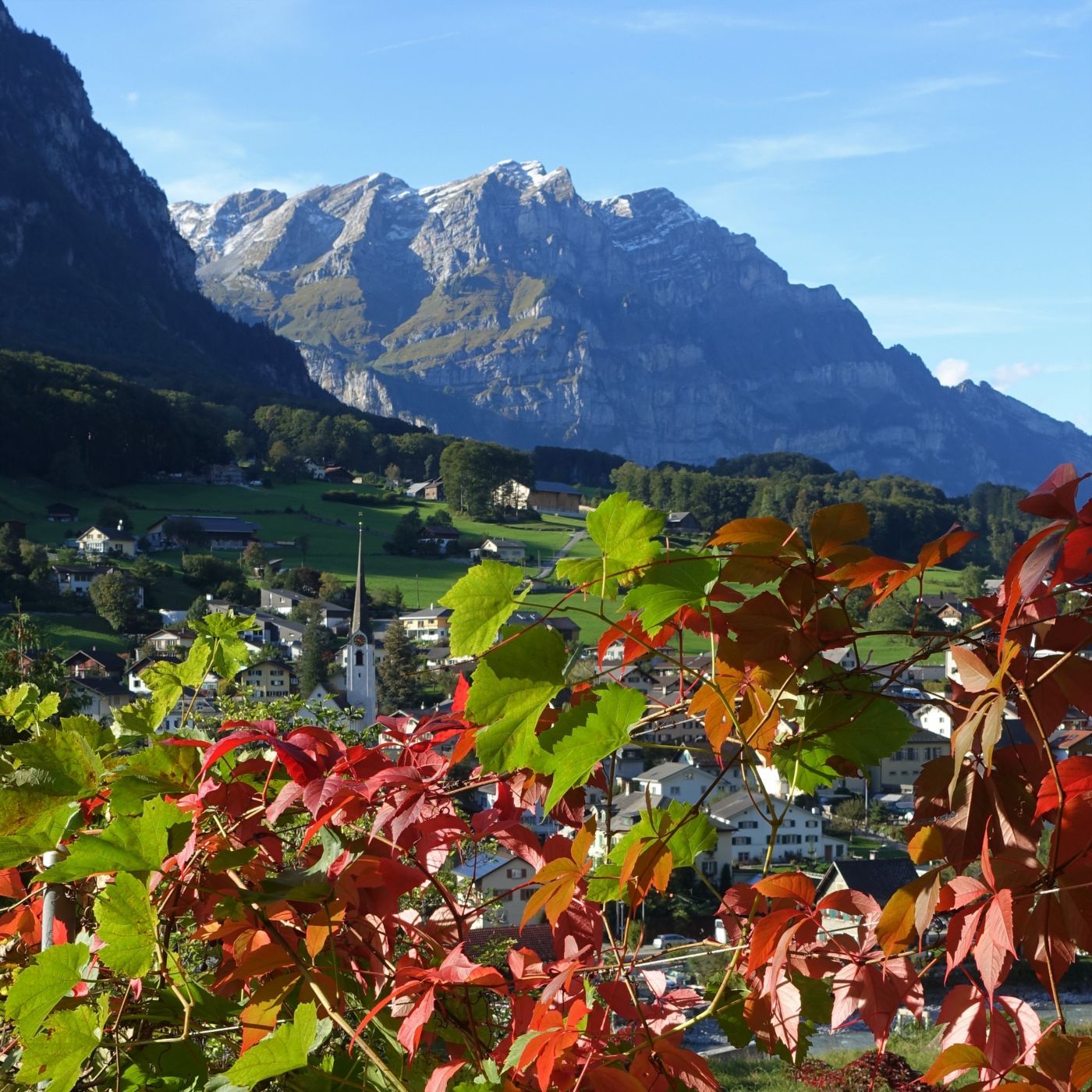 View on Mitlödi/GL, Switzerland