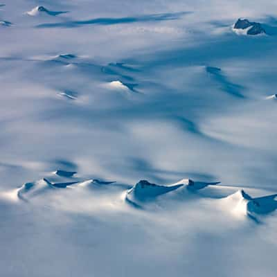 View over Greenland from a plane, Greenland