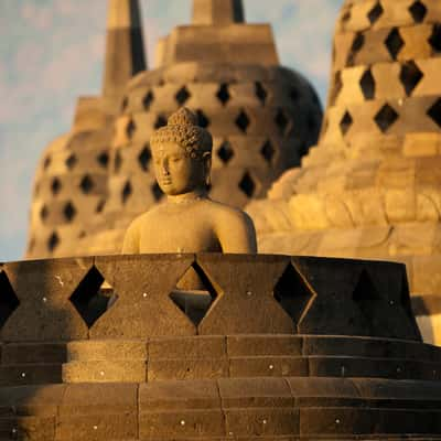 Zen sunrise on Borobudur, Indonesia