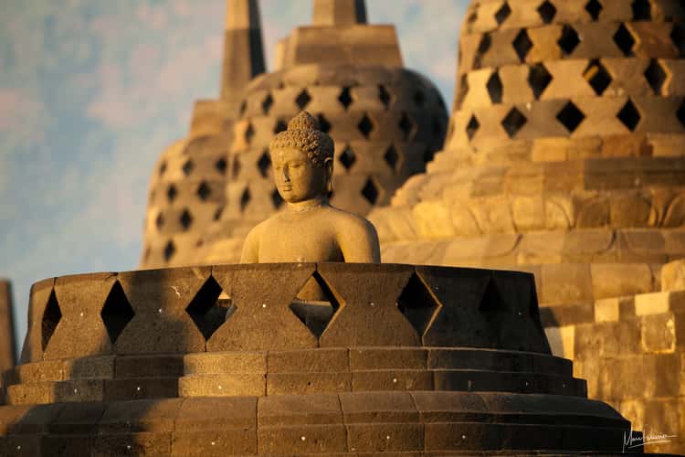 Zen sunrise on Borobudur