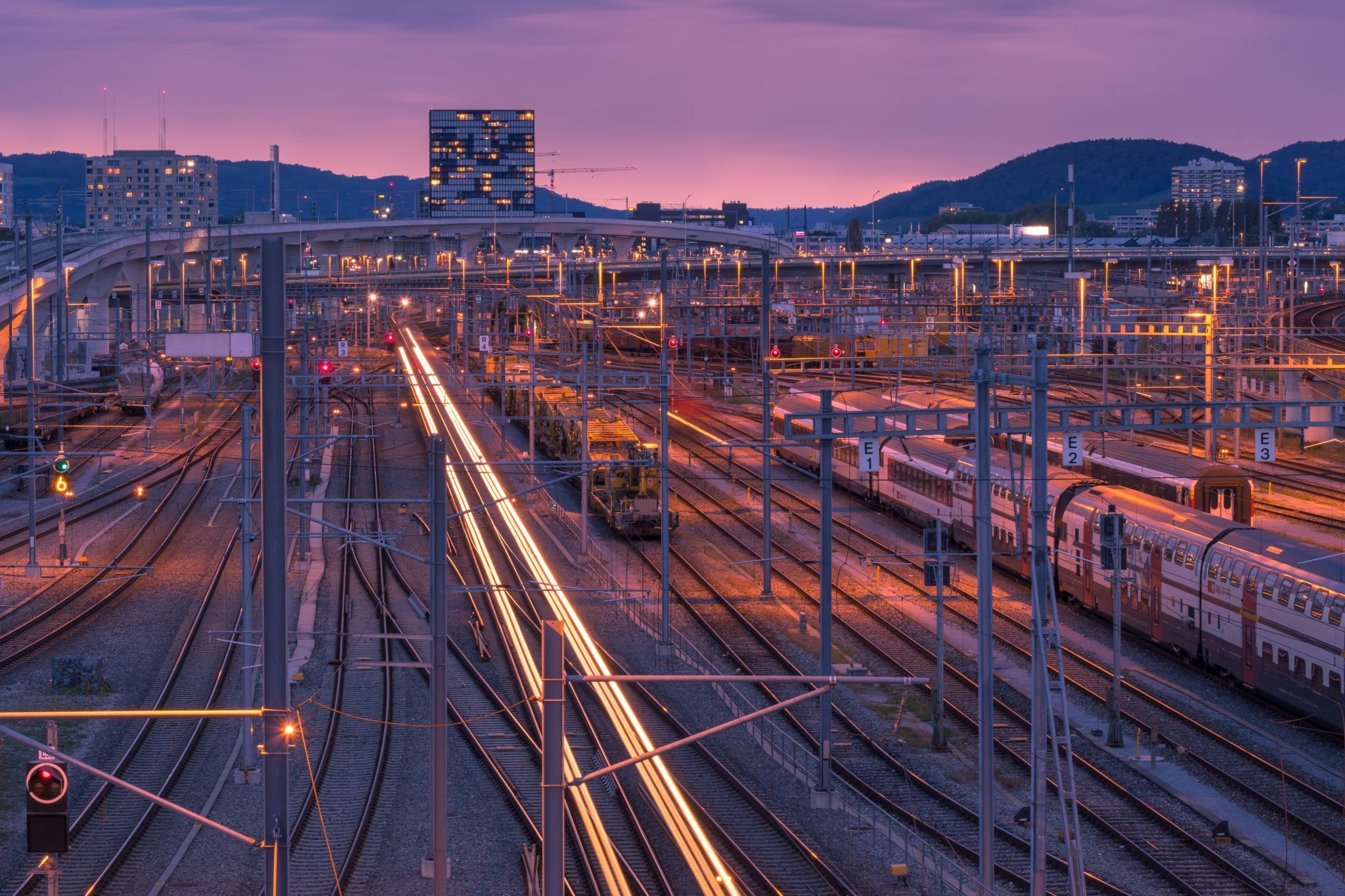 Zurich train tracks, Switzerland