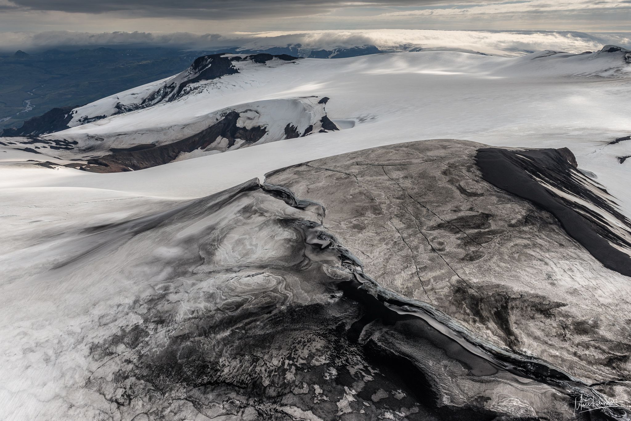 Above the Eyjafjallajökull, Iceland