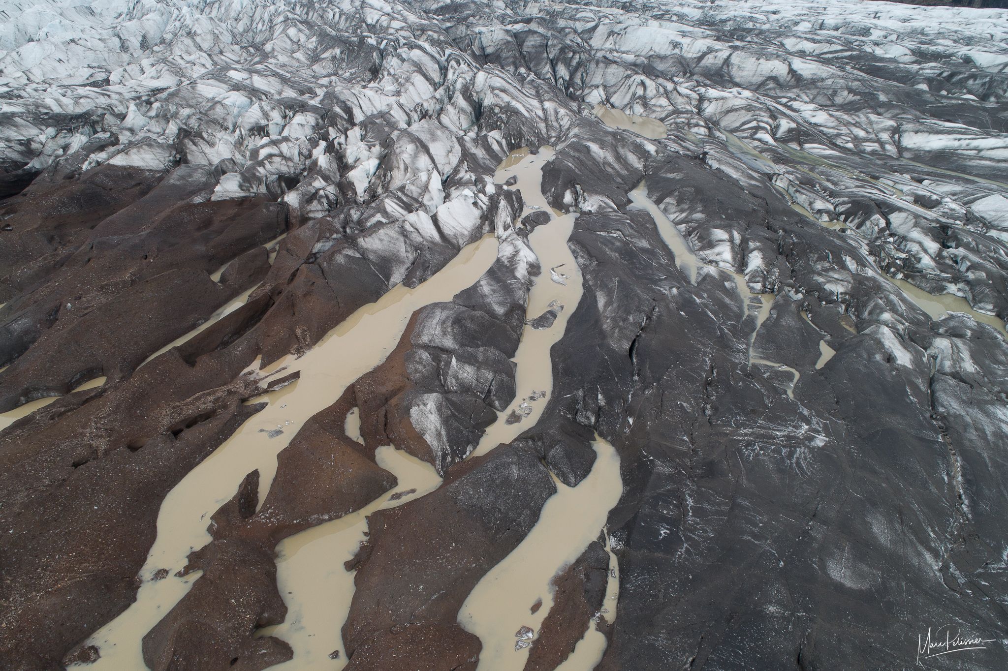 Above the Svínafellsjökull Glacier, Iceland