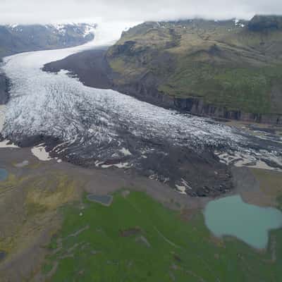 Aerial view of the Svínafellsjökull Glacier, Iceland