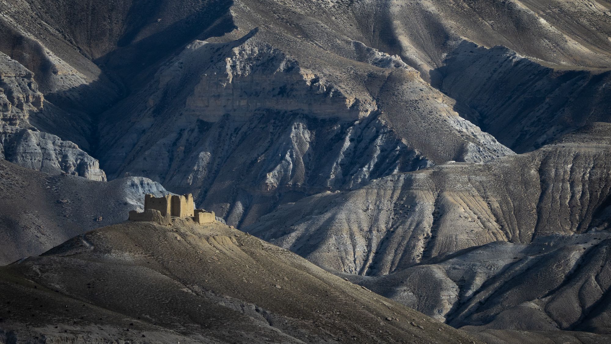 Ancient fort in Lo Mantang, Nepal