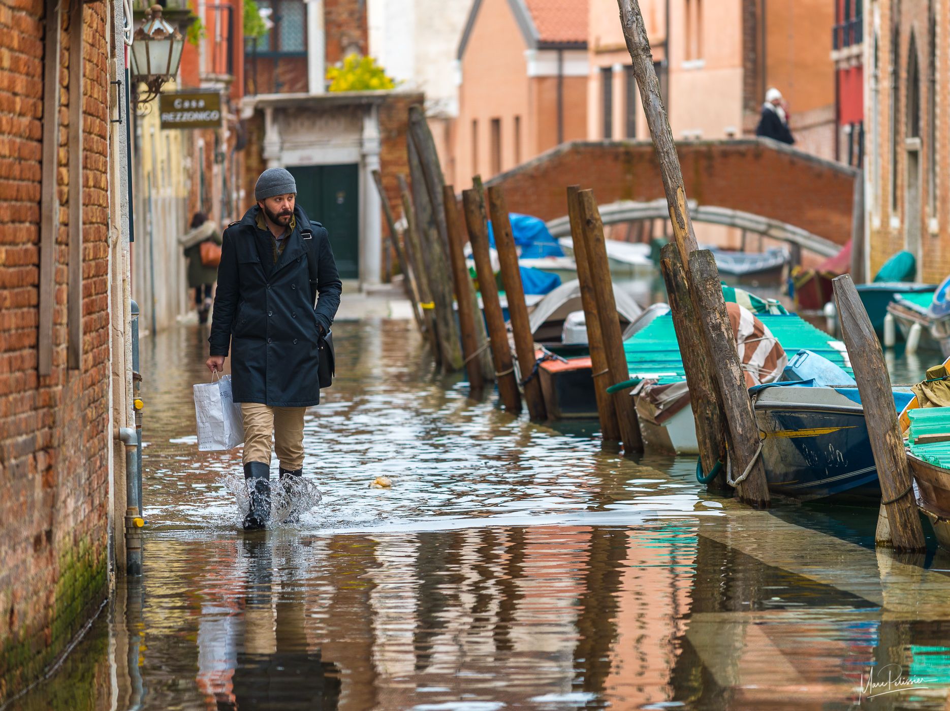 Aqua alta in Dorsoduro, Italy