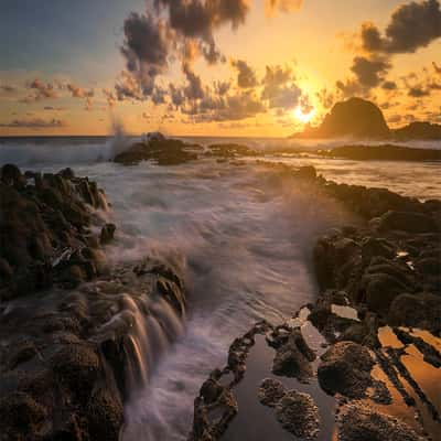 AreGuling Beach Sunset Lombok, Indonesia