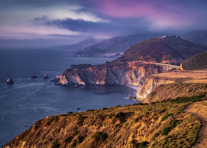 Bixby bridge from Hurricane Point view