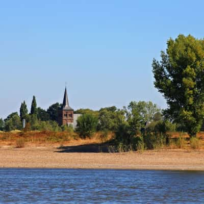 View across the Rhine to Bislich, Germany