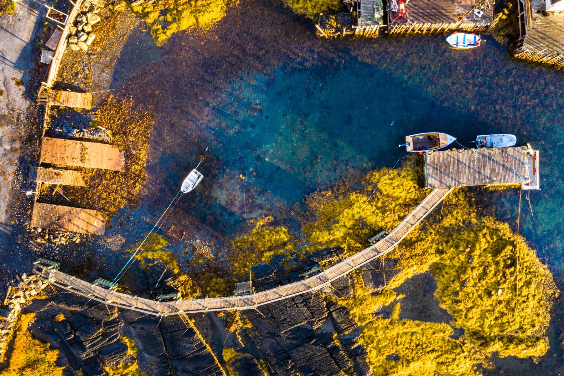 Blue Rocks Harbour straight up, Nova Scotia, Canada