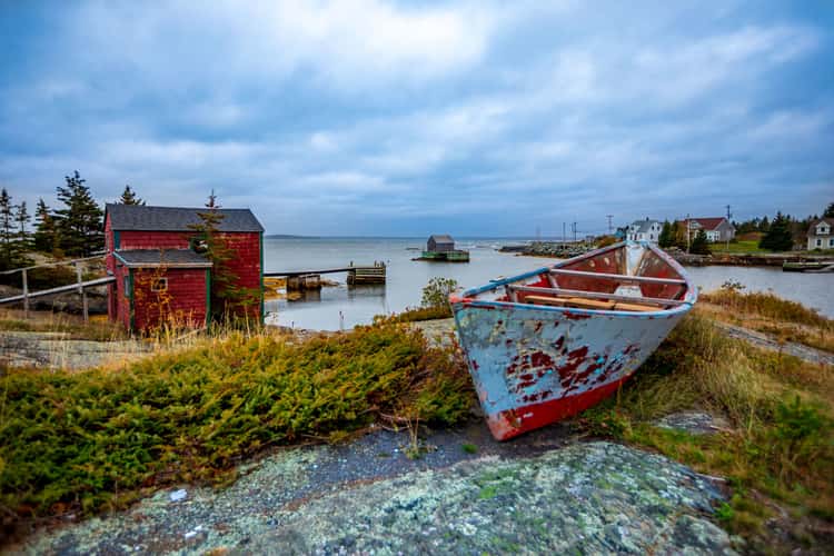 Blue Rocks old Boat and fishing harbour, Nova Scotia
