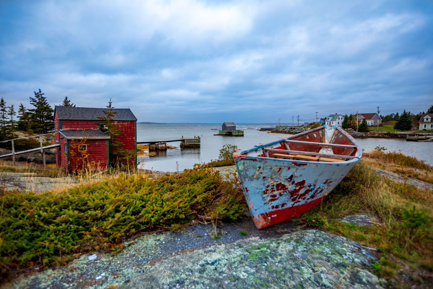 Blue Rocks old Boat and fishing harbour, Nova Scotia, Canada