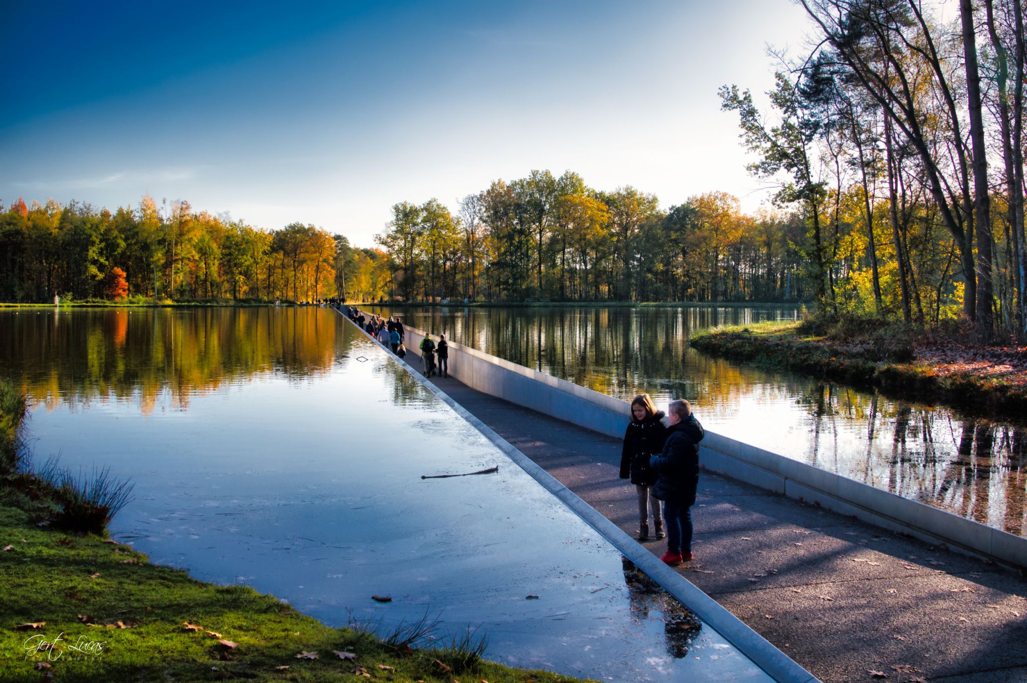 Bokrijk - Walking through water - north, Belgium