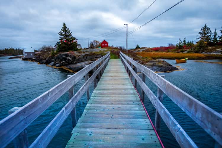 Bridge to Jessie's House Blue Rocks, Nova Scotia