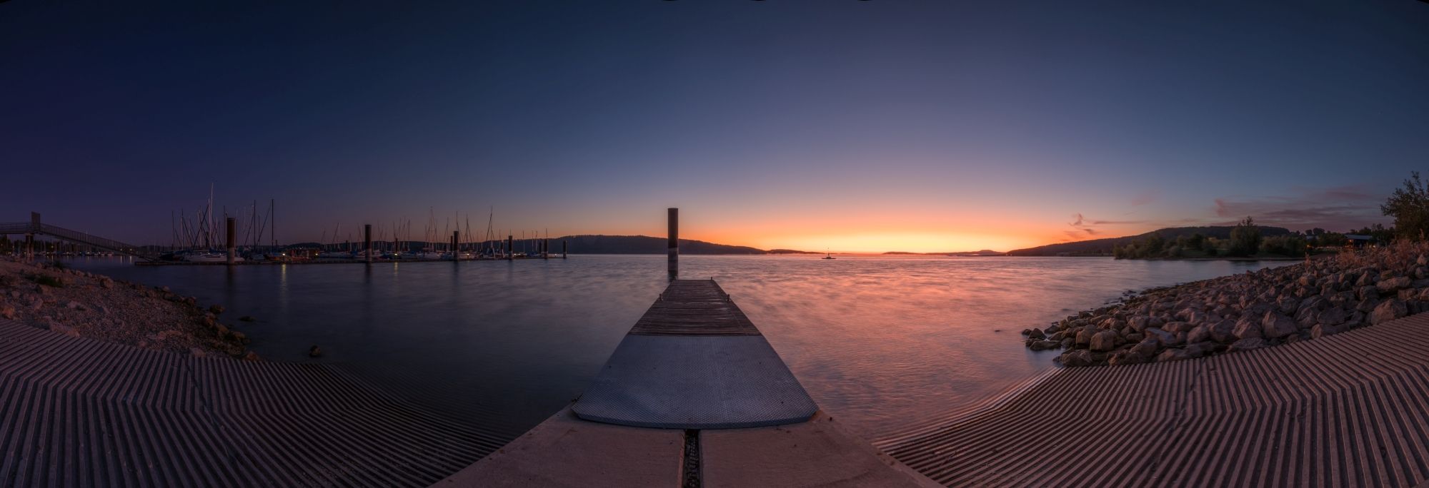 Brombachsee Harbour Panorama, Germany