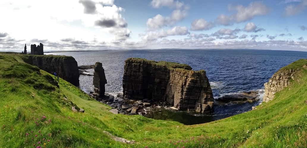 Looking North Castle Sinclair Girnigoe, Scotland