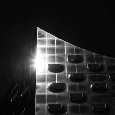 Elbphilharmonie, view from a boat, Germany