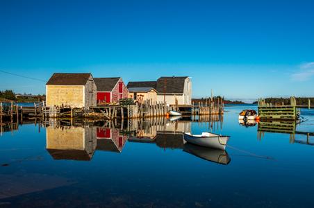 Fishing Village reflections, Blue Rocks, Nova Scotia