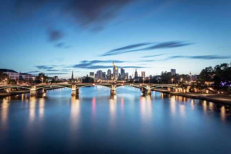 View from the Flößerbrücke, Frankfurt am Main