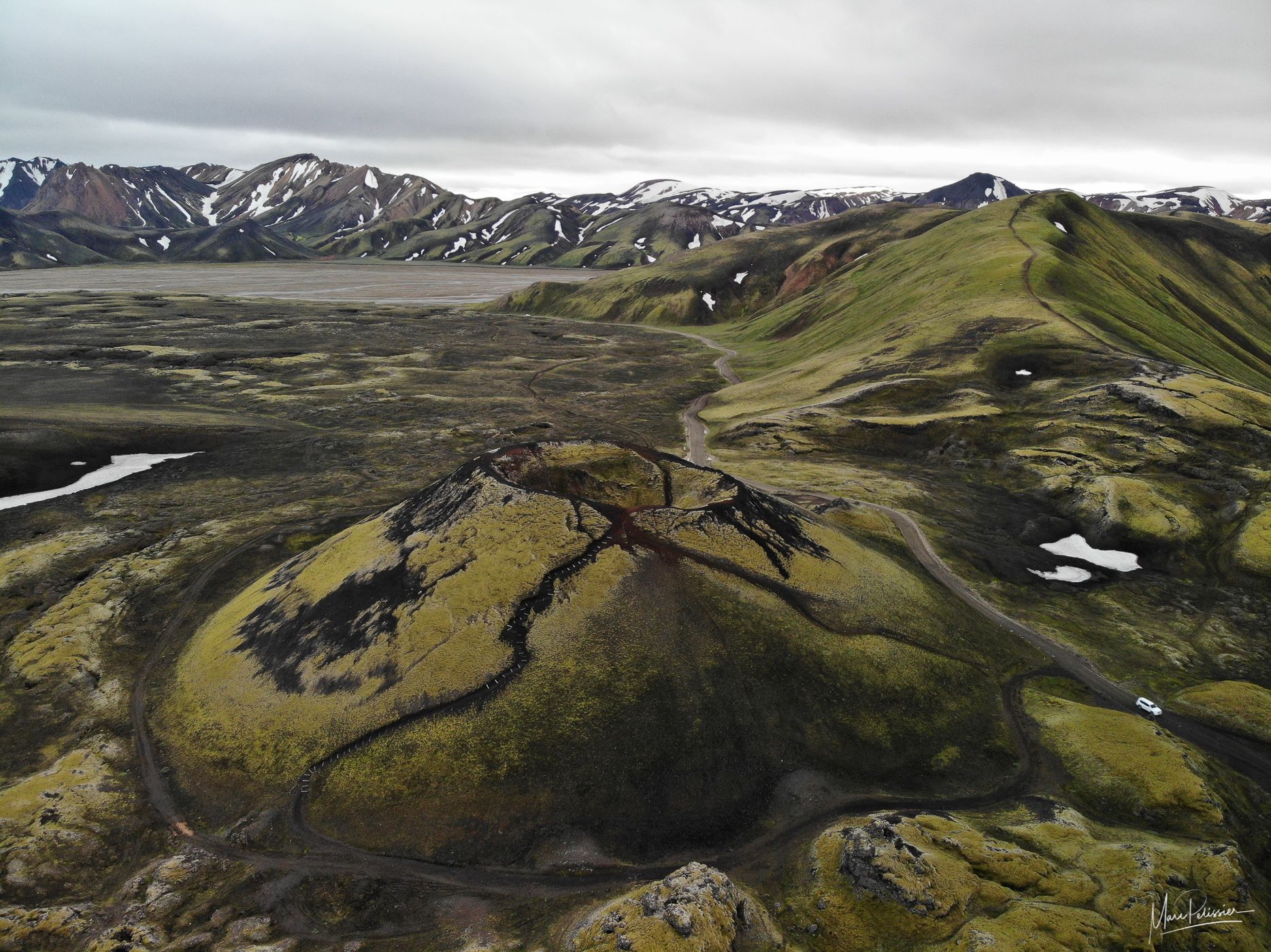 Frostastadvatn the frozen lake, Iceland