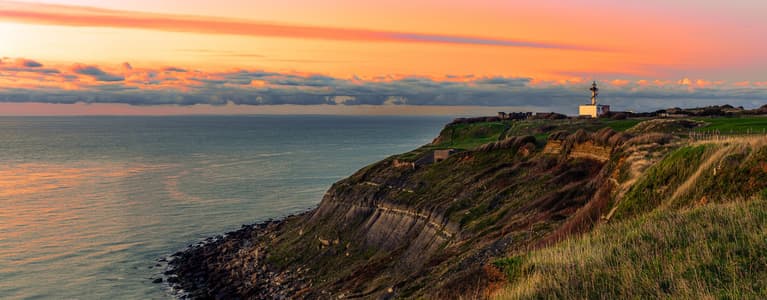 Golden hour and the transition to blue hour at Cap d'Alprech