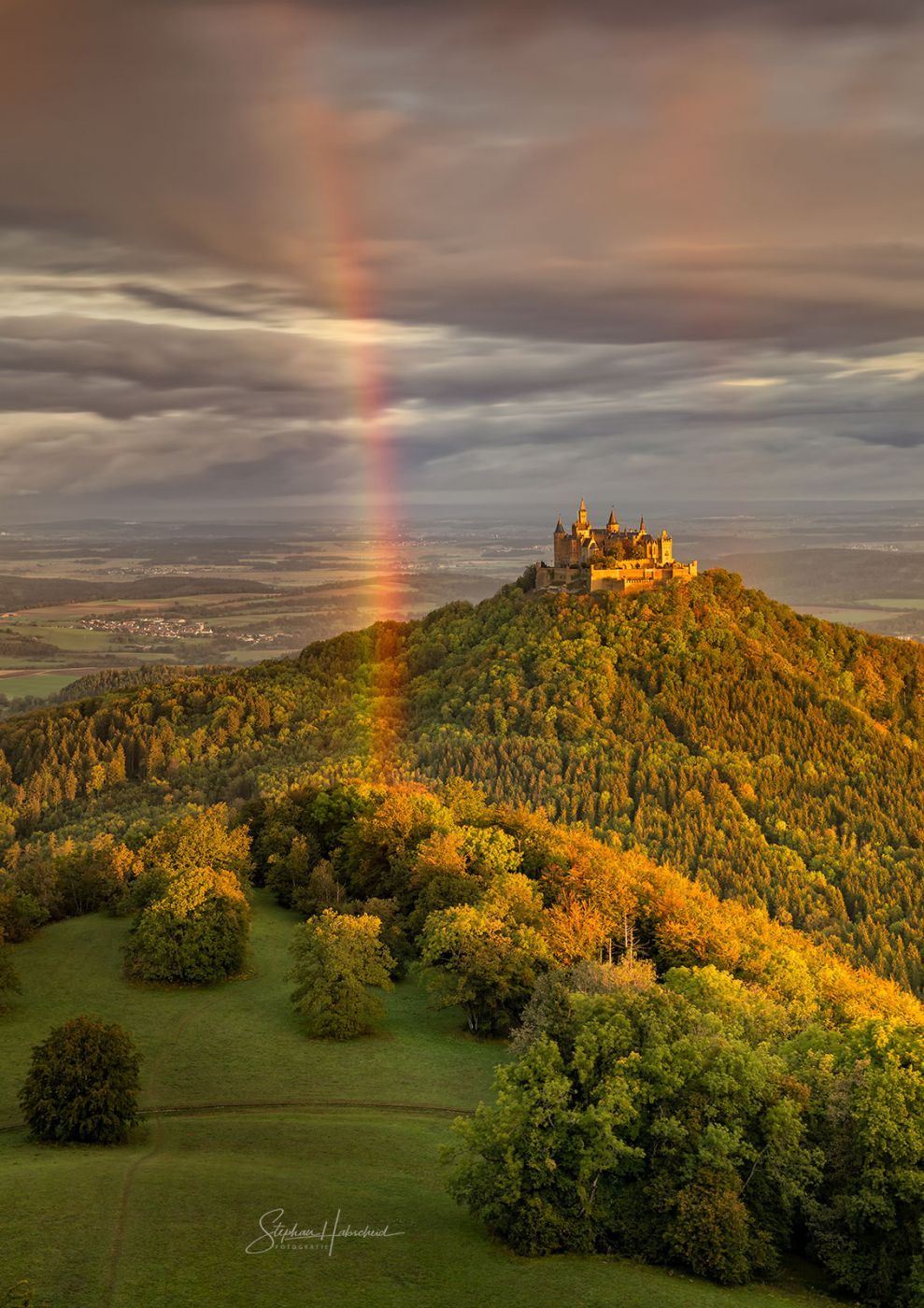 The view on Hohenzollern Castle from Zellerhorn Gipfel, Germany