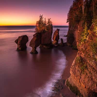 Hopewell Rocks sunrise, Hopewell Cape, New Brunswick, Canada