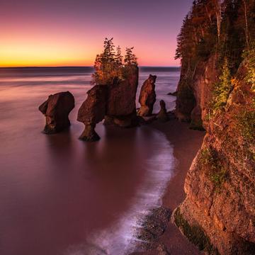 Hopewell Rocks sunrise, Hopewell Cape, New Brunswick, Canada